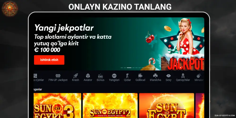 Onlayn kazino tanlang